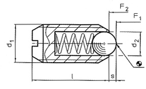 spring plungers with ball and slot diagram