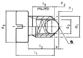 headed spring plungers with ball diagram